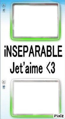 inseparable je t'aime Photo frame effect
