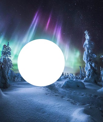 Aurora boreal - Finlândia フォトモンタージュ