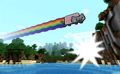 Nyan Cat Minecraft Photomontage