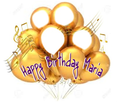 Happy Birthday Maria Photo frame effect