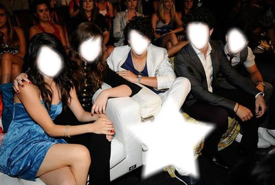 Selena Gomez,Demi Lovato and Jonas Brothers Fotomontažas