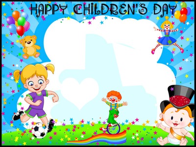 happy children's day Photo frame effect | Pixiz
