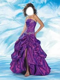 robe violet Photomontage