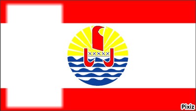drapeau tahitien Montaje fotografico