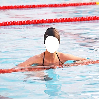 chicas nadando Montaje fotografico