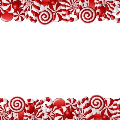 caramelos y bastones, marco navideño Fotomontáž