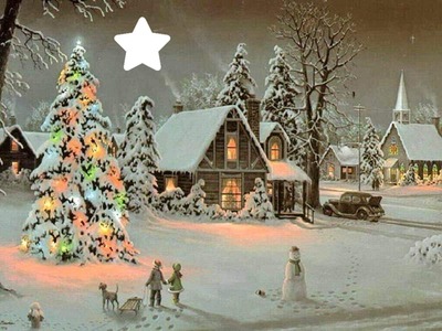 Noël hiver étoile Fotomontasje