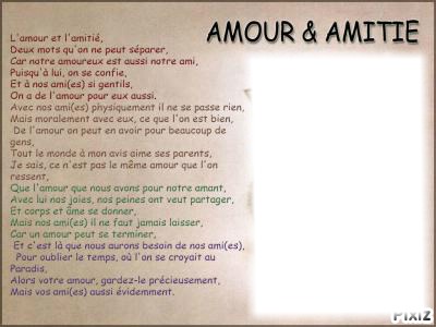 Amour & Amitié Fotomontasje