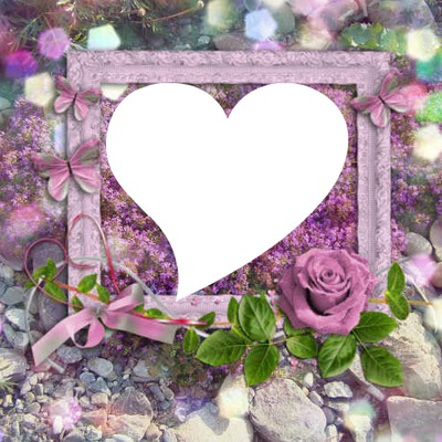 1 photo coeur fleur iena Фотомонтажа