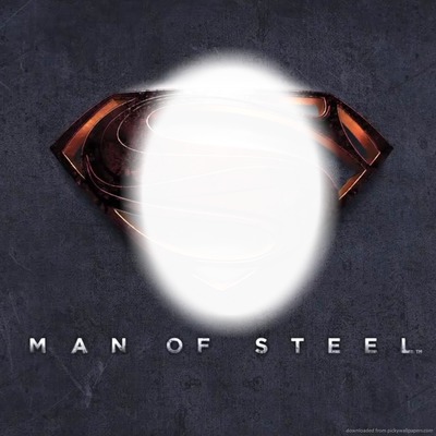 man of steel logo Photo frame effect