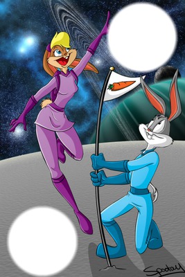 Lola Bunny end Bugs Bunny Fotomontažas