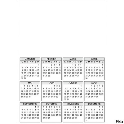 calendrier 2012 Valokuvamontaasi