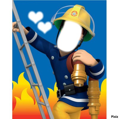 sam le pompier Fotomontage