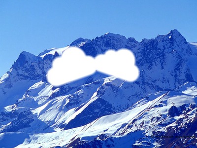 Montagne de nuage Montaje fotografico