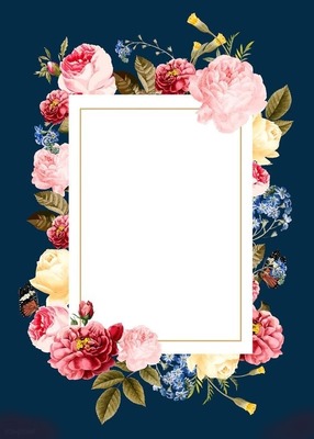 flower frame Fotomontaža