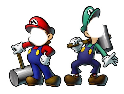 Mario et luigi Fotomontažas