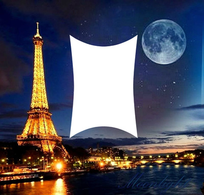 Luna en Paris Montaje fotografico