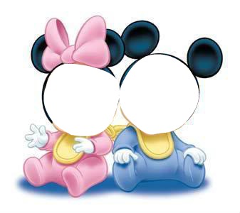 Minnie y Mikey bebes Photo frame effect