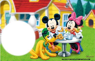 Mickey y Minie Fotomontaža