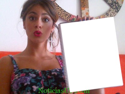 Tini holding a book Photo frame effect