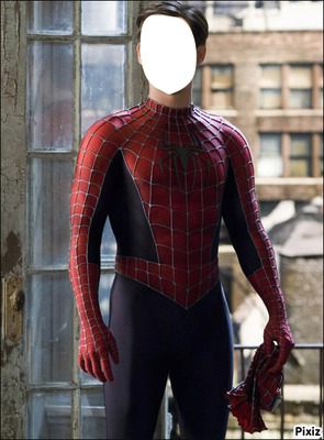 rostro del hombre araña Photomontage