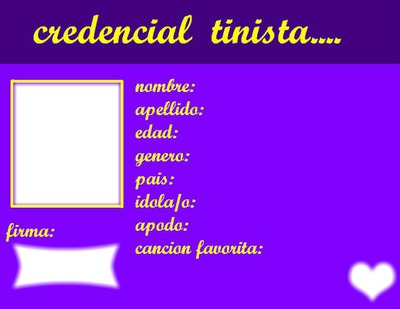 credencial tinista forever Photo frame effect