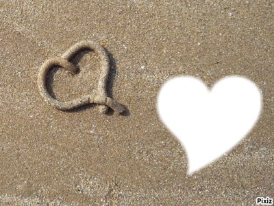 coeur de sable Fotomontagem