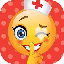 linda doctora de emoji con corazon Fotomontažas