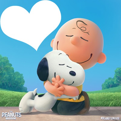 snoopy love Photo frame effect