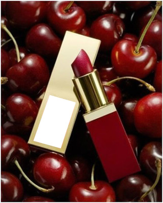 Yves Saint Laurent Rouge Pure Shine Lipstick Cherry Photomontage