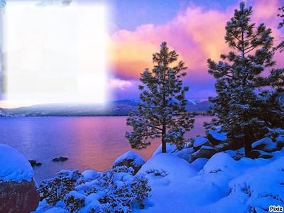 Paysage hivernal Fotomontage