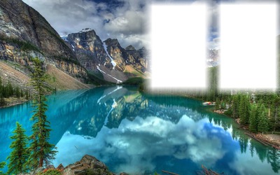 hegy és víz Photomontage