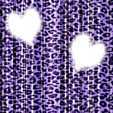 ♥ coeur leopard violet ♥ Фотомонтажа