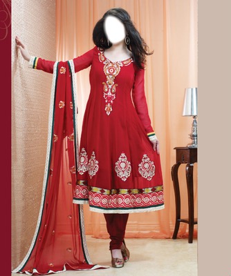 Red salwar kameez Photomontage