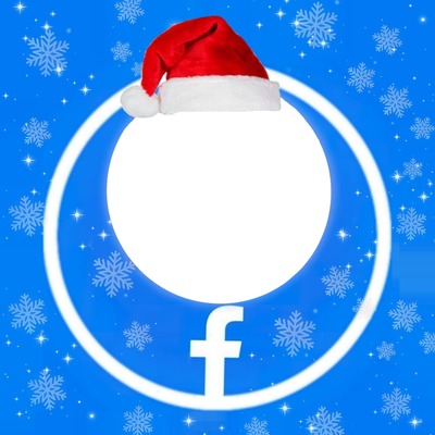 Facebook, gorro Noel. Fotomontagem