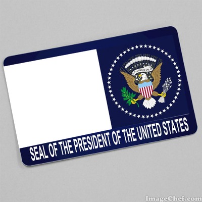 Seal of the President of the United States card Photomontage