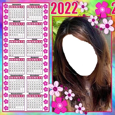 foto en calendario 2022 Fotomontaggio