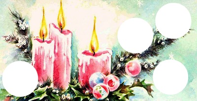 Bougies de Noël Photomontage