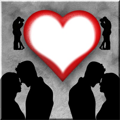 Dj CS Love Couple Heart Fotomontáž