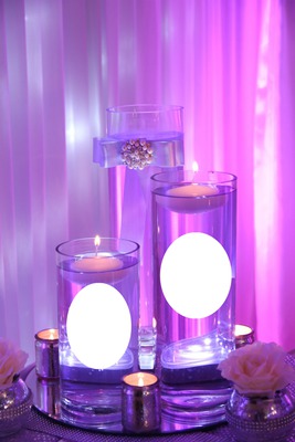 PURPLE CANDLES Photo frame effect