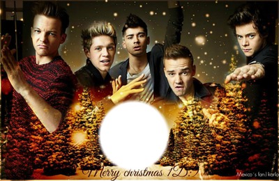 Les One Direction pour dit Merry Christmas Photo frame effect