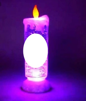hot pink candle Φωτομοντάζ