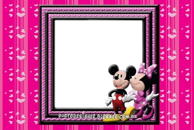 Mickey e Minnie Moldura para Meninas Fotomontage