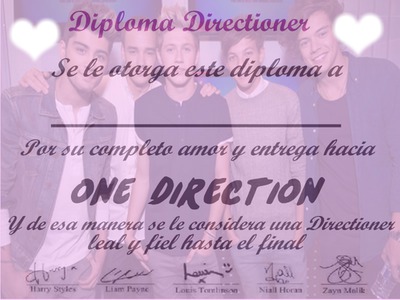 diploma one direction Montage photo