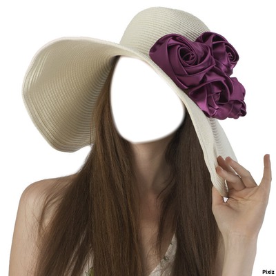 girl with hat Montaje fotografico