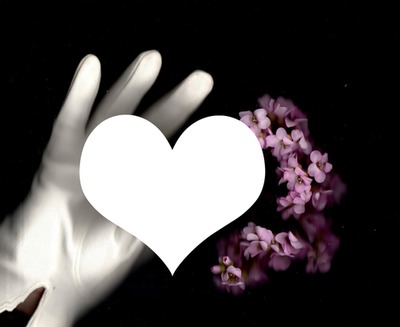 coeur sur la main gantée Fotomontaža