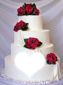 gâteau mariage Montage photo