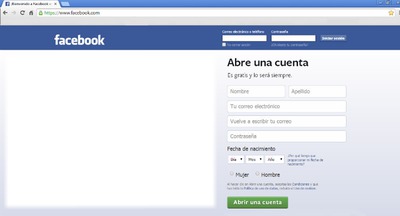 Crea tu perfil de facebook en español Photomontage