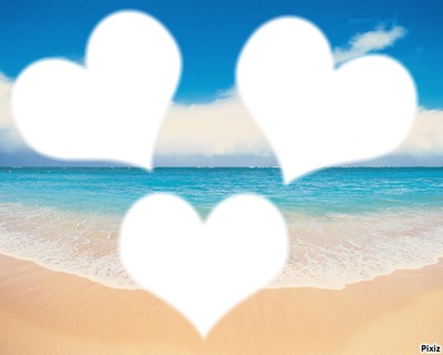 amour a la plage Fotómontázs
