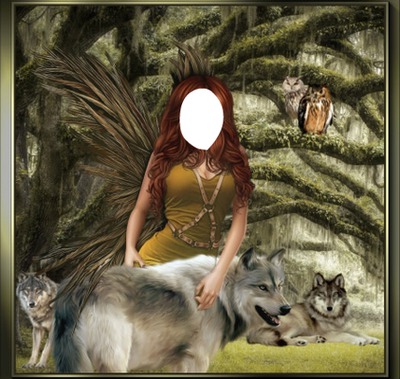 wolf girl Montage photo